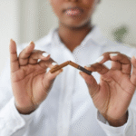 smoking cigarettes