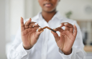 smoking cigarettes
