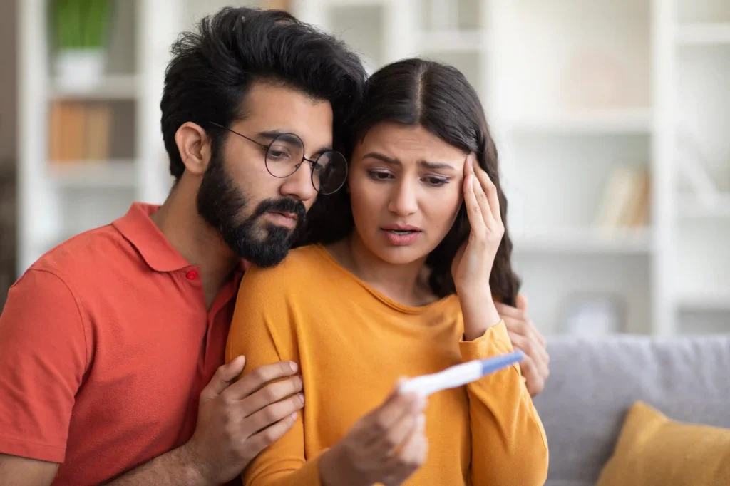 Who Needs ICSI Treatment?. a women with his husband to worry about pregnancy